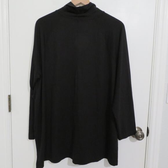 J.Jill Womens Sz 2X Black Luxe Supima Everyday Turtleneck Tunic Top Long Sleeve - Picture 2 of 6